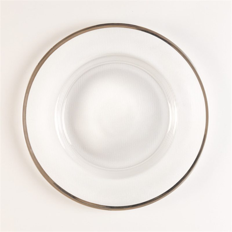 glass charger plate 1 Wholesale Glass Charger Plate PZ-017 - Image 1